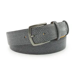 Black Stingray Gunmetal Belt