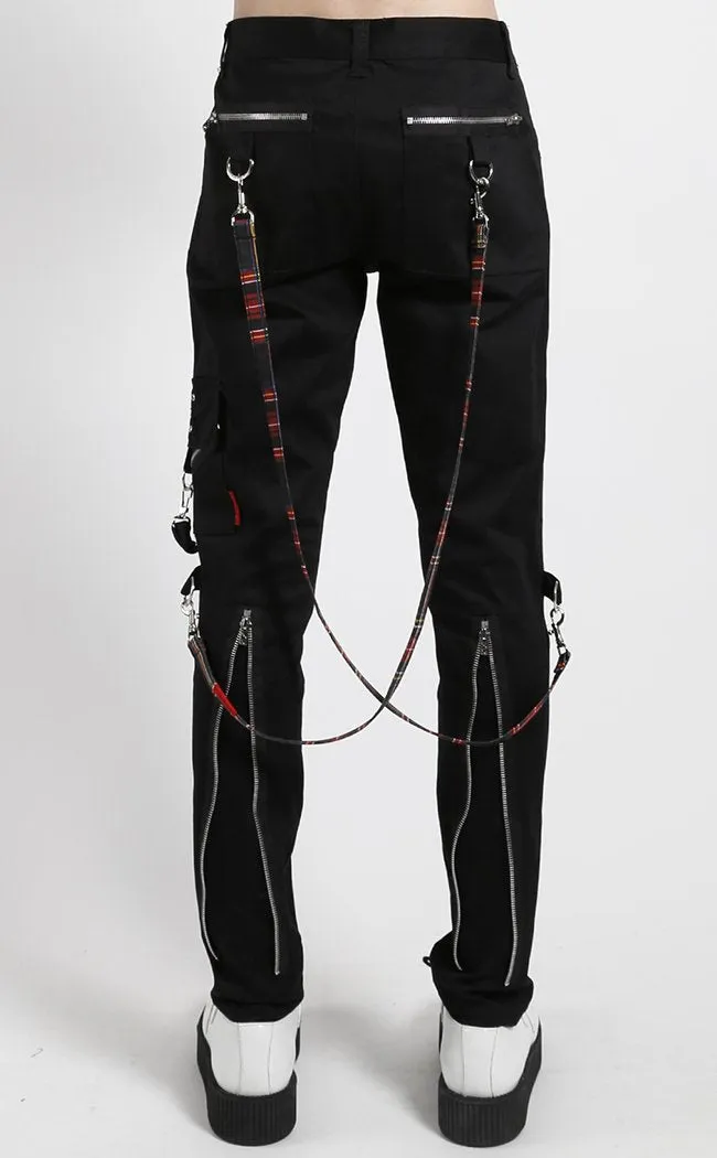 Black Tartan Bondage Straps