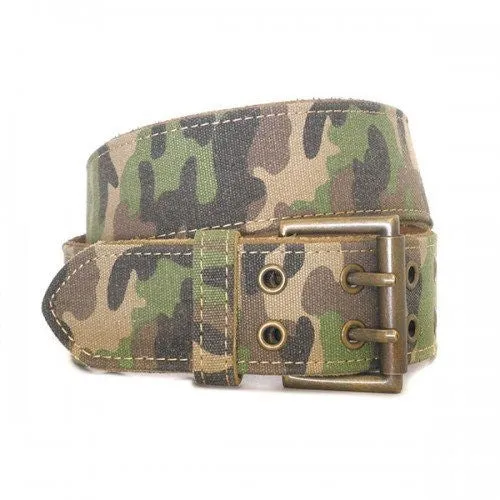 BRAVO - Camo Military Army Style twin pack with two Webbing Belts