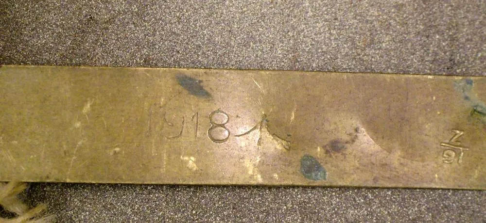 British Vickers MMG WWI Ammunition Belt: WWI Dated