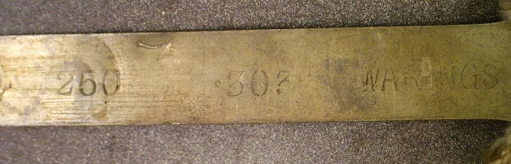 British Vickers MMG WWI Ammunition Belt: WWI Dated