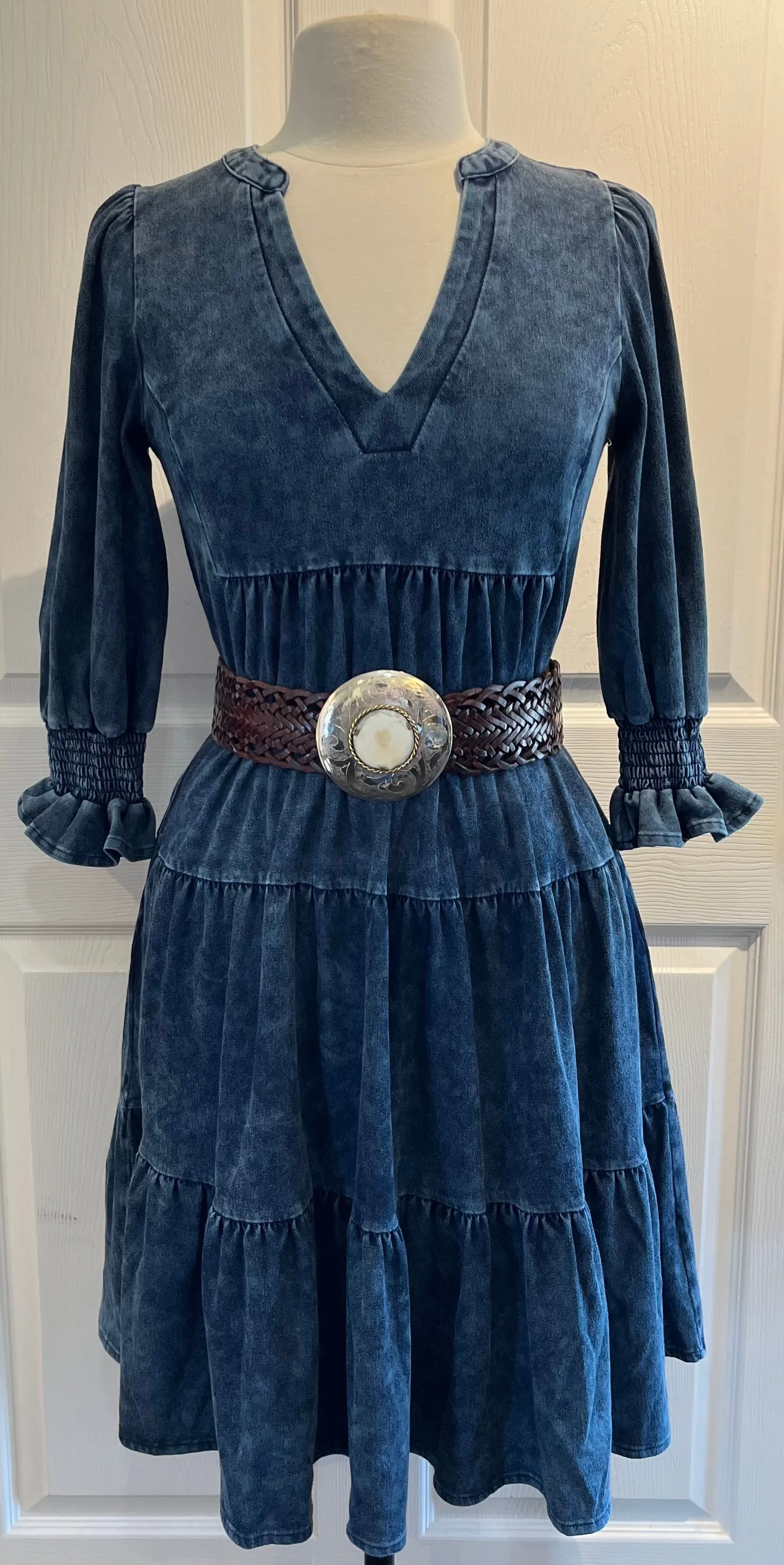 Brown Moroccan Leather Belt w/ Silver Buckle