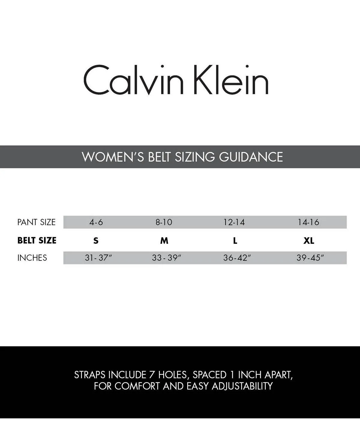 Calvin Klein women's leather trouser belt with micro ck logo