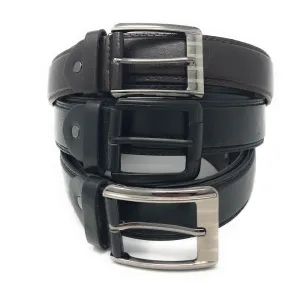 Casaba Italian Style Genuine Leather Mens Waist Buckle Belts 1.5 inch Width