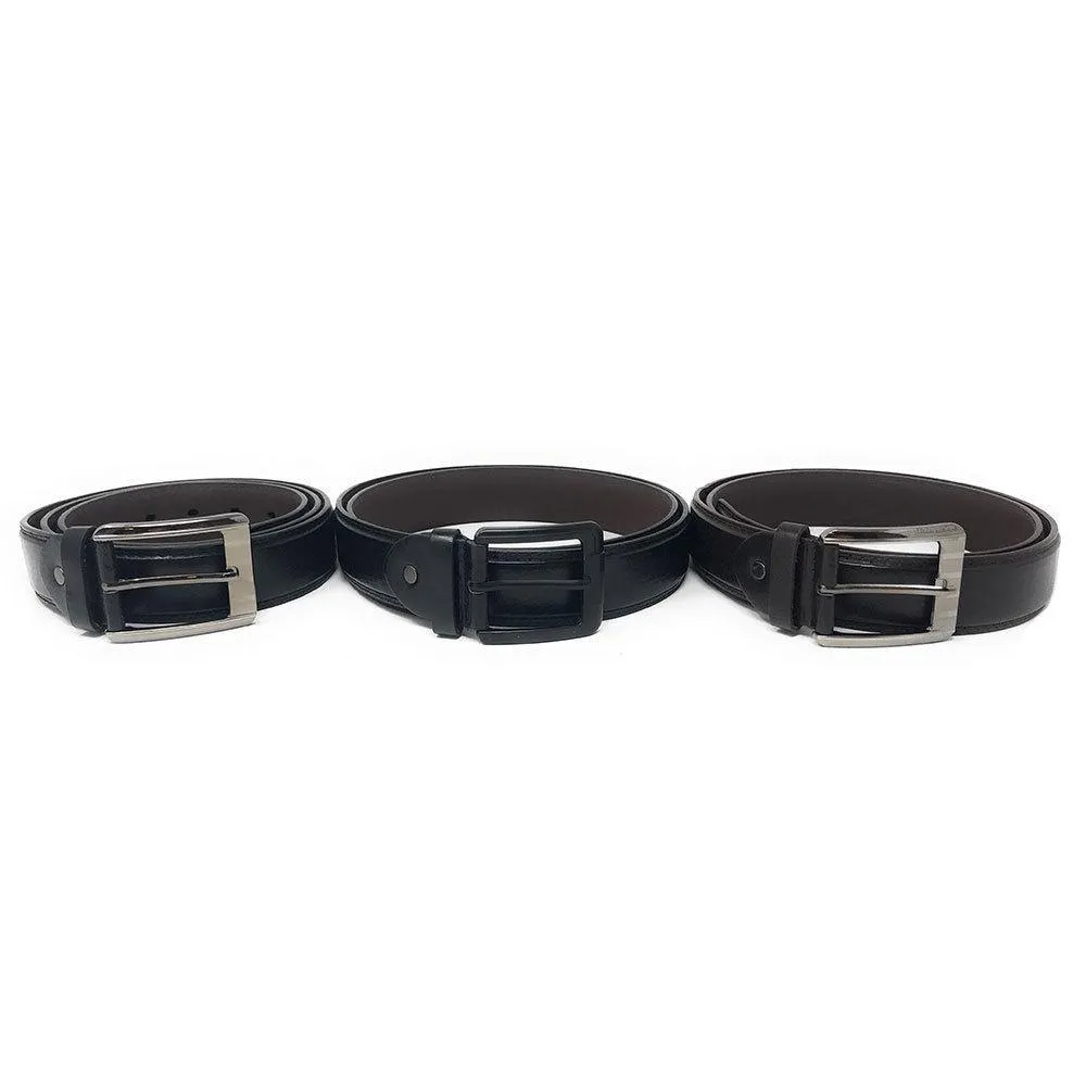 Casaba Italian Style Genuine Leather Mens Waist Buckle Belts 1.5 inch Width