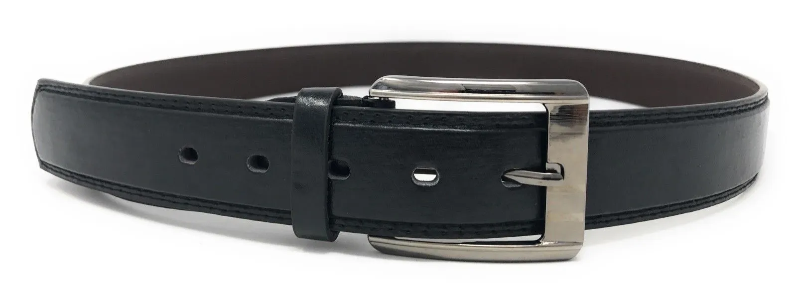 Casaba Italian Style Genuine Leather Mens Waist Buckle Belts 1.5 inch Width