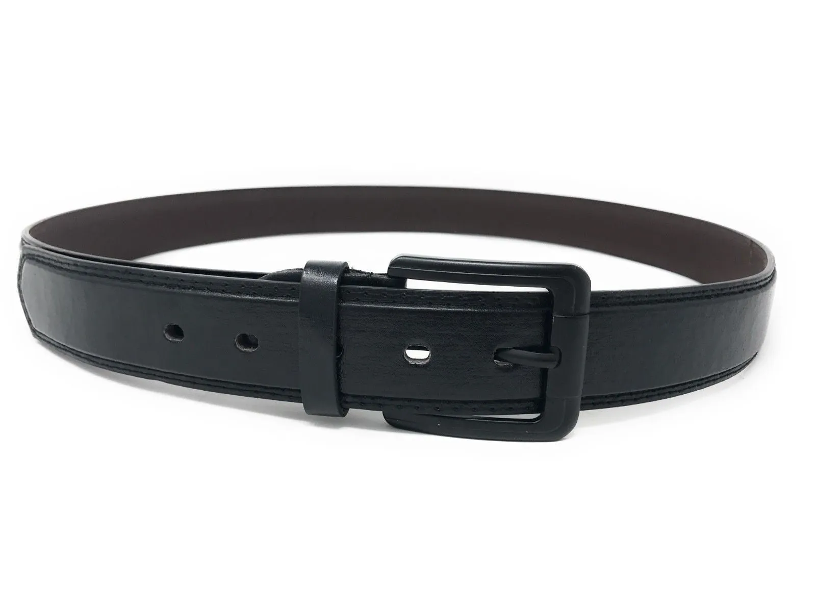 Casaba Italian Style Genuine Leather Mens Waist Buckle Belts 1.5 inch Width