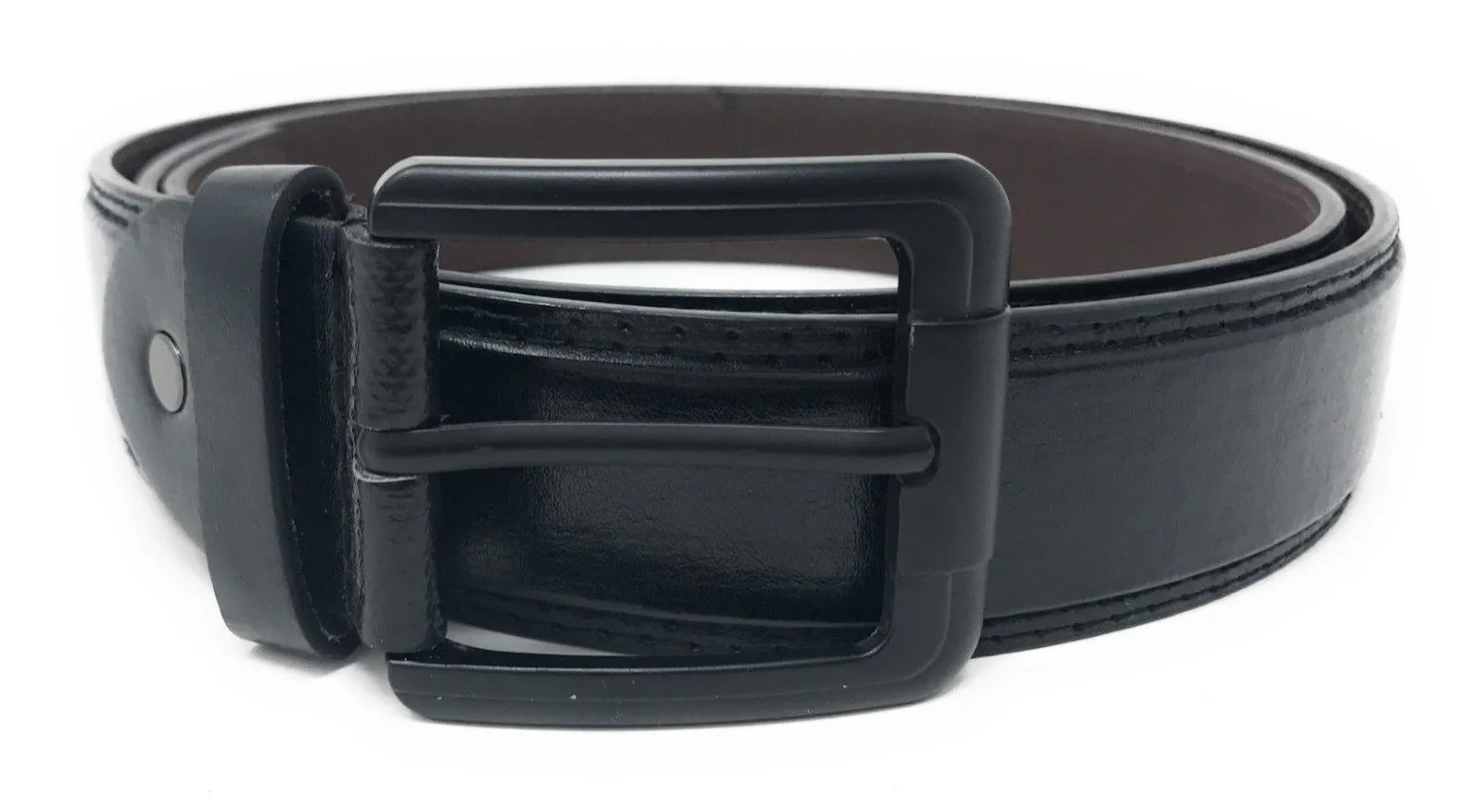 Casaba Italian Style Genuine Leather Mens Waist Buckle Belts 1.5 inch Width
