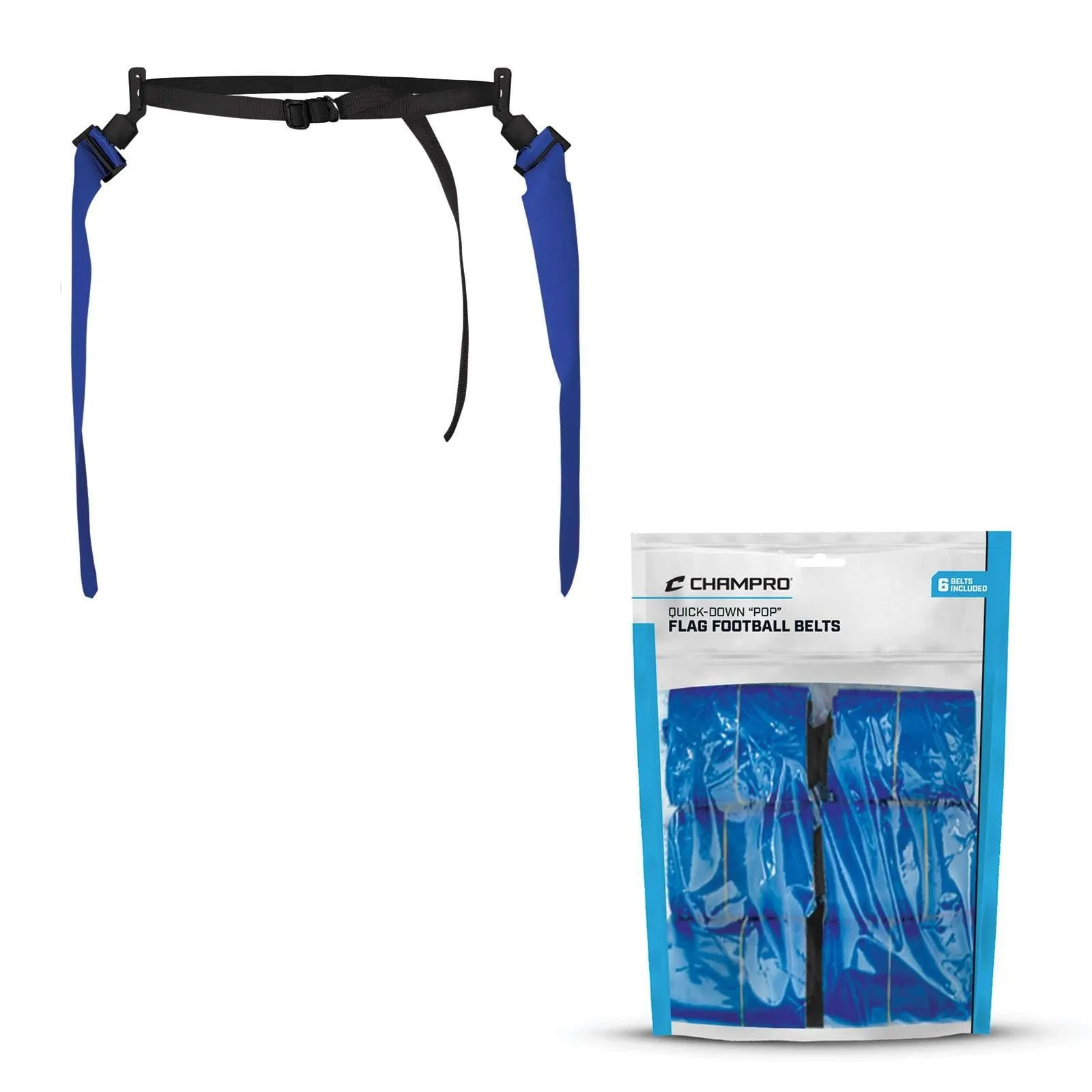 Champro Quick-Down "Pop" Flag Belt - 6 Pack