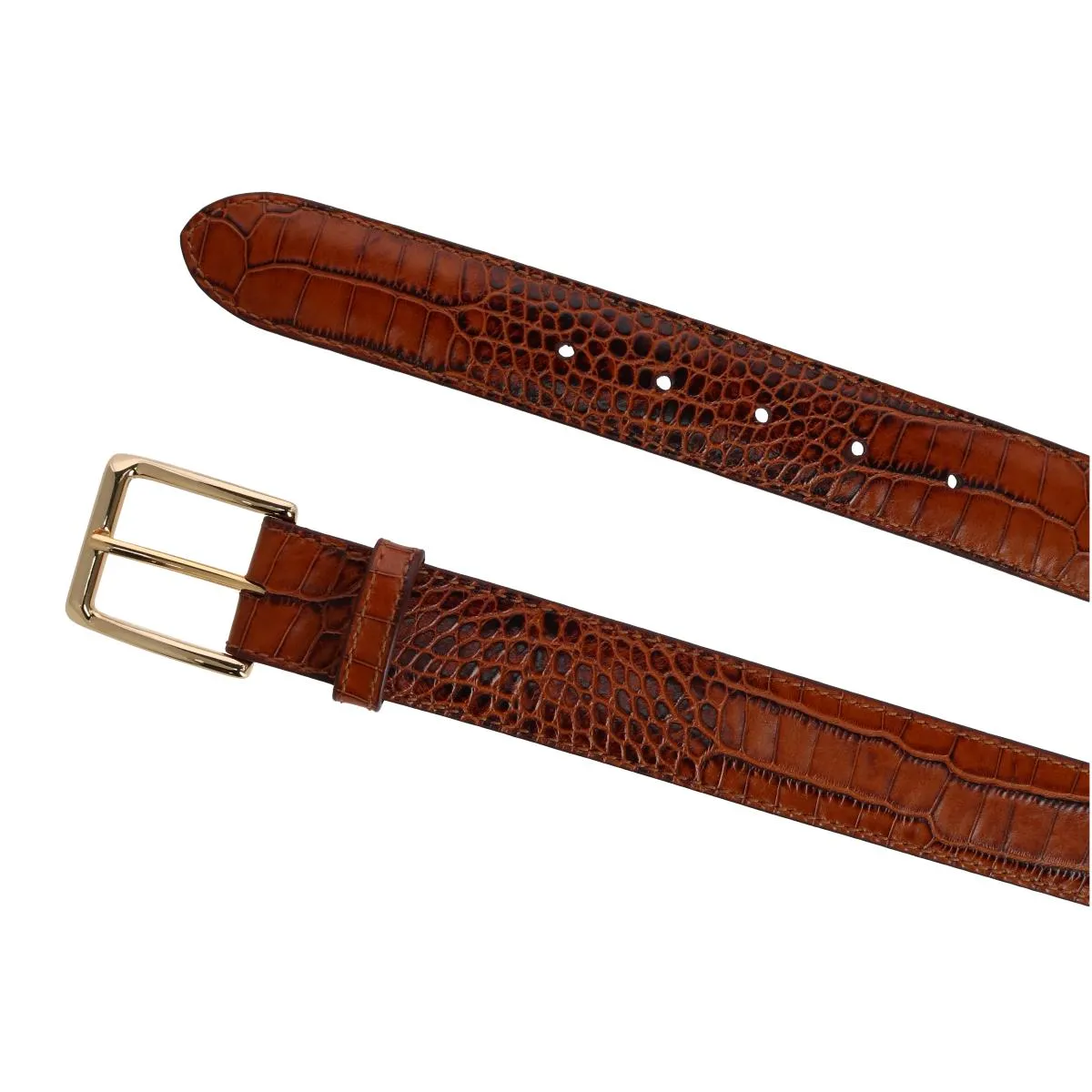 Chance 35mm Mock Mini-African Alligator Embossed Italian Leather Belt