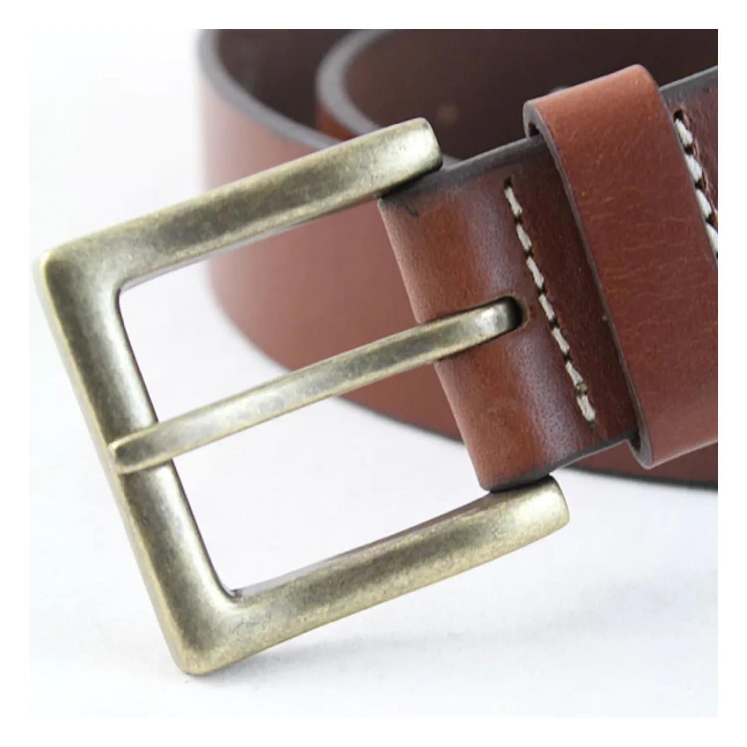 Charles Smith 40mm Tan Brass Buckle Belt - 44"