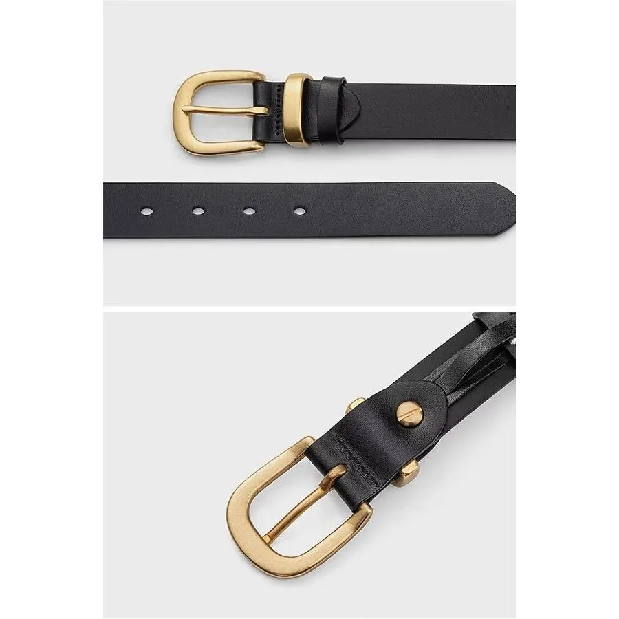 ChicStrap Elegance First-Layer Cow Leather Women's Belt