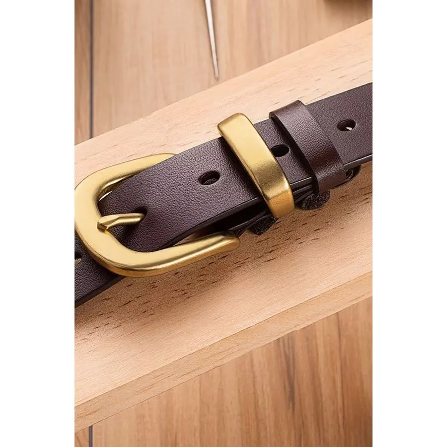 ChicStrap Elegance First-Layer Cow Leather Women's Belt