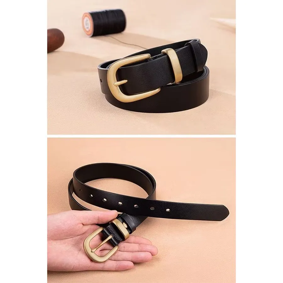 ChicStrap Elegance First-Layer Cow Leather Women's Belt
