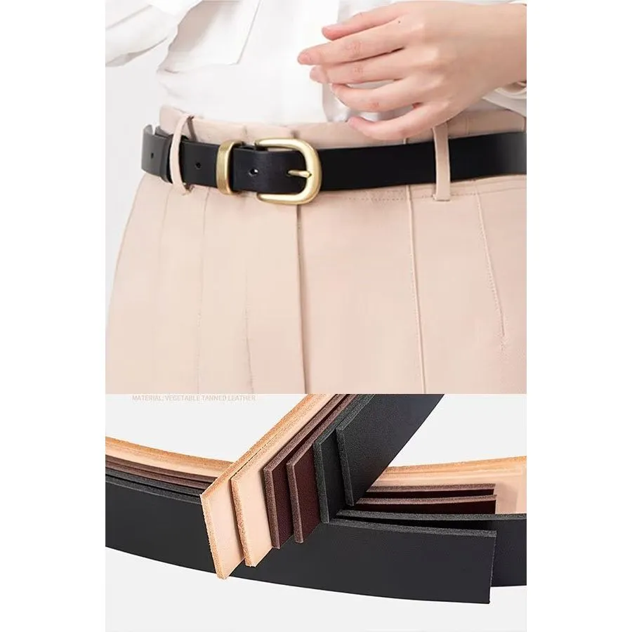 ChicStrap Elegance First-Layer Cow Leather Women's Belt