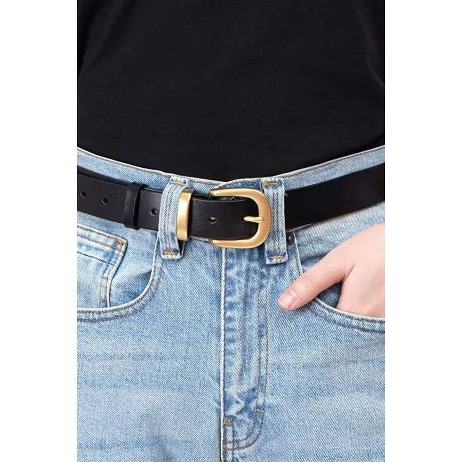ChicStrap Elegance First-Layer Cow Leather Women's Belt