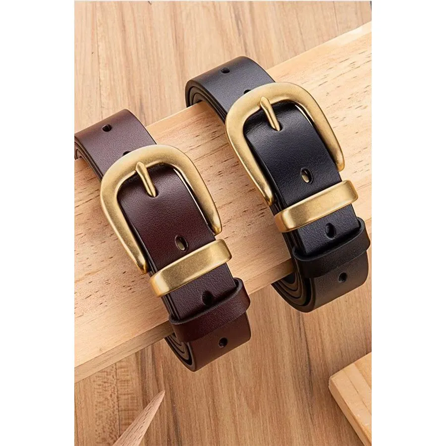 ChicStrap Elegance First-Layer Cow Leather Women's Belt