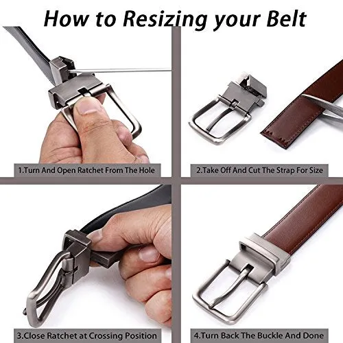CREATURE Pu-Leather Formal/Casual Reversible Belt For Men/Boys (Color-Black/Brown||BL-02)