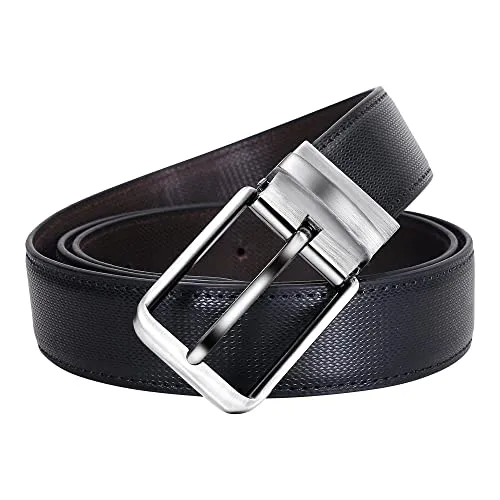 CREATURE Pu-Leather Formal/Casual Reversible Belt For Men/Boys (Color-Black/Brown||BL-02)
