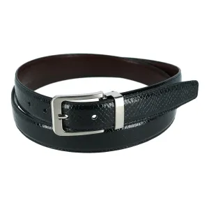 CTM® Lizard Print Reversible Dress Belt