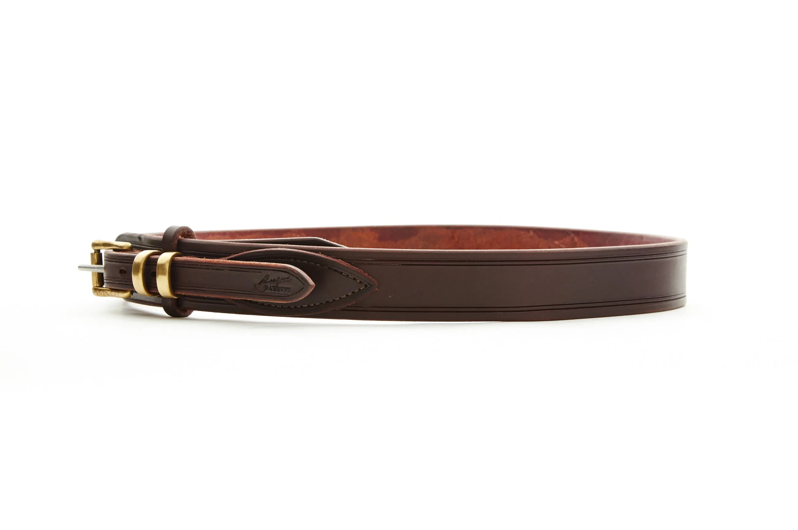 Drovers Leather Belt with Brass Roller Buckle