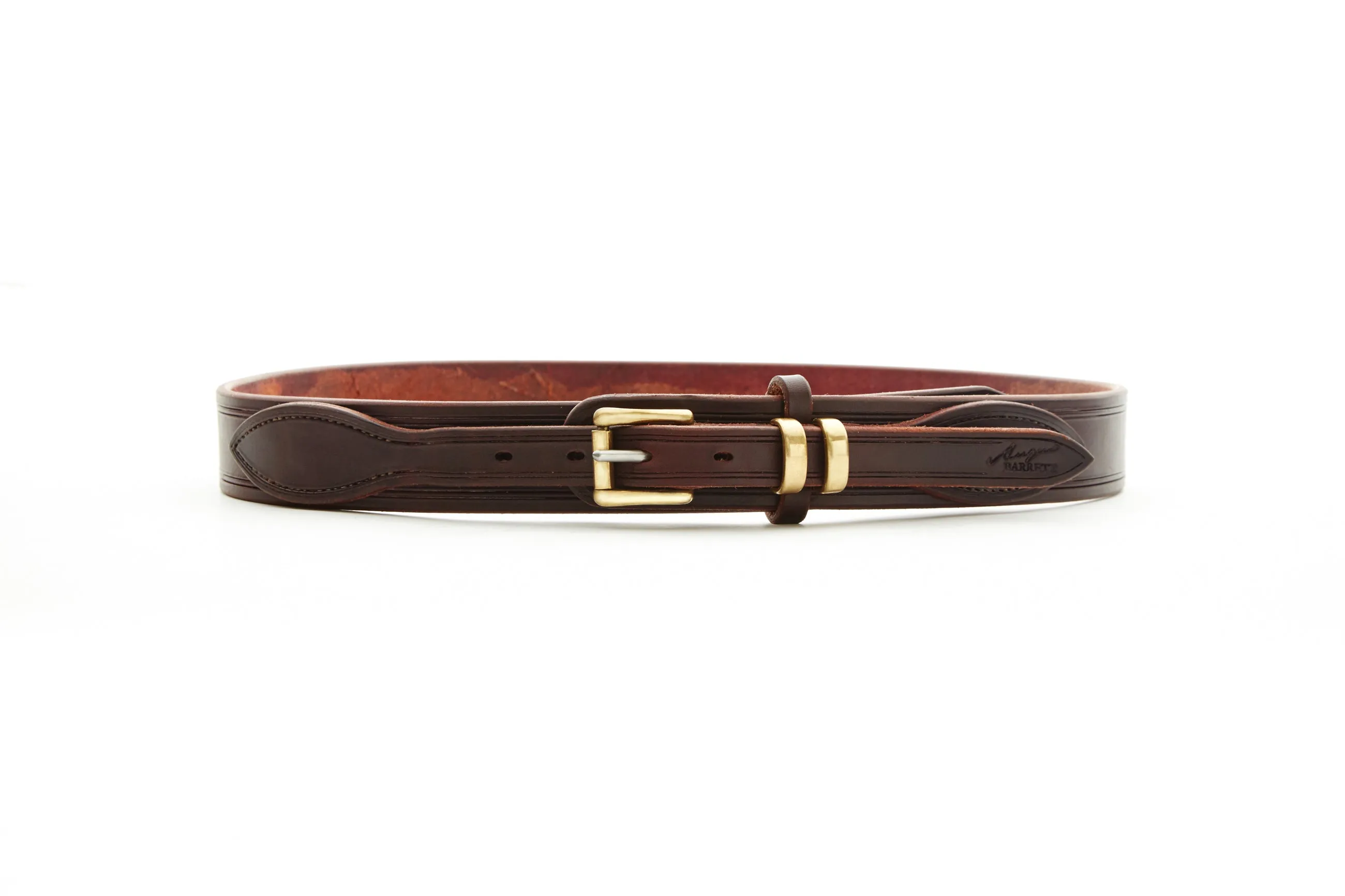 Drovers Leather Belt with Brass Roller Buckle