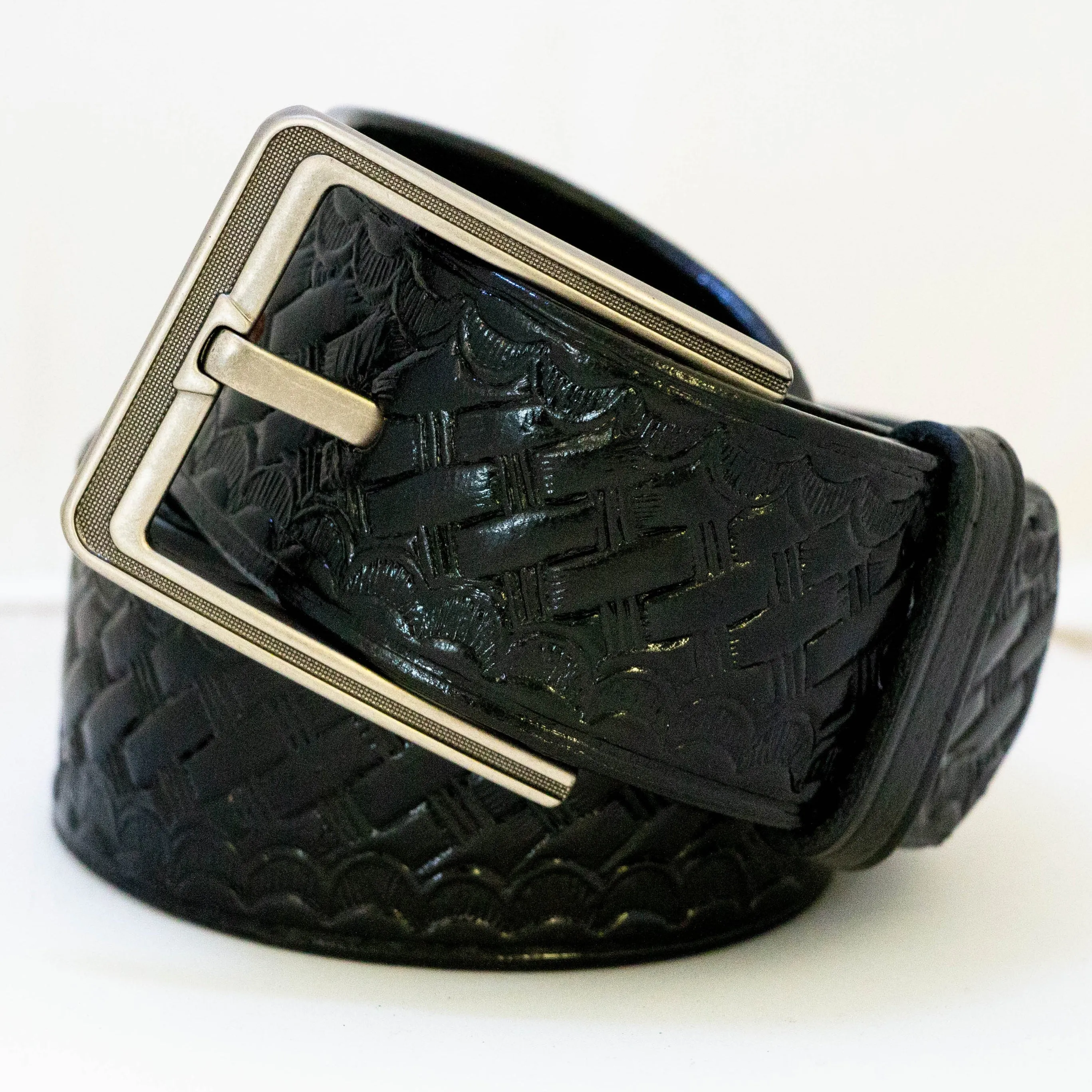 Duty Belt Replacement Belt Buckle (Aged Silver)