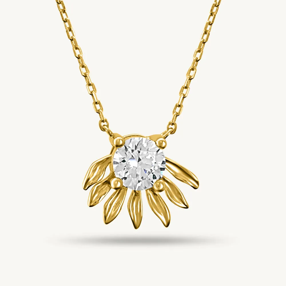 Elegant Diamond Sunflower Mangalsutra | 18k Gold Vermeil