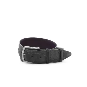 Elliot Rhodes Suede Wave Belt in Black
