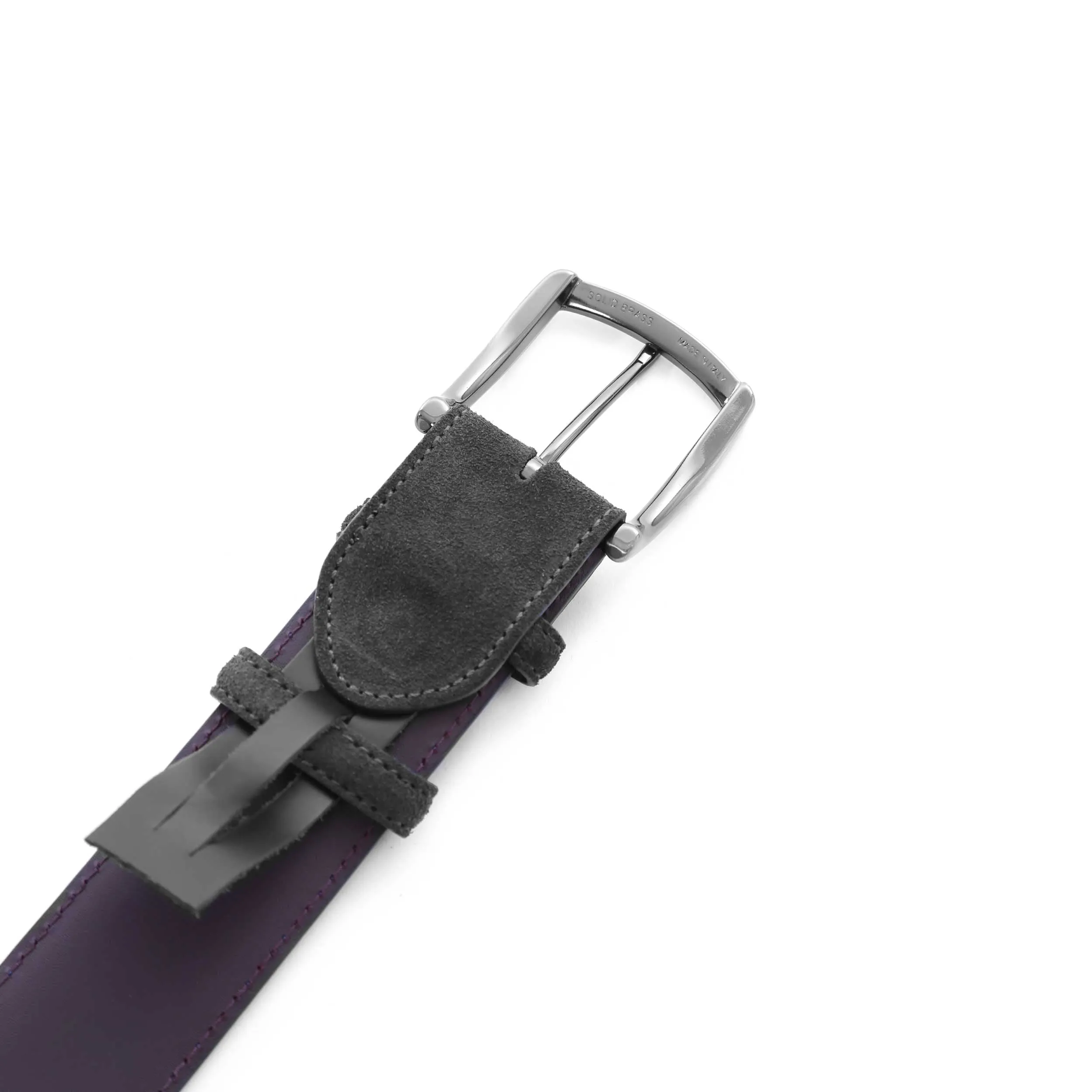 Elliot Rhodes Suede Wave Belt in Black