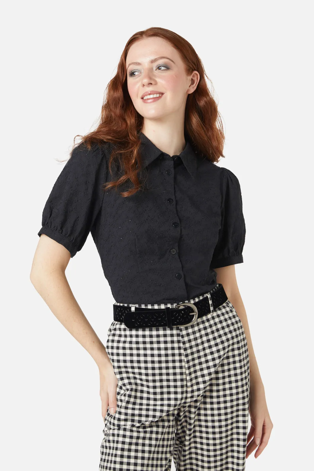 Faux Suede Cut Out Belt