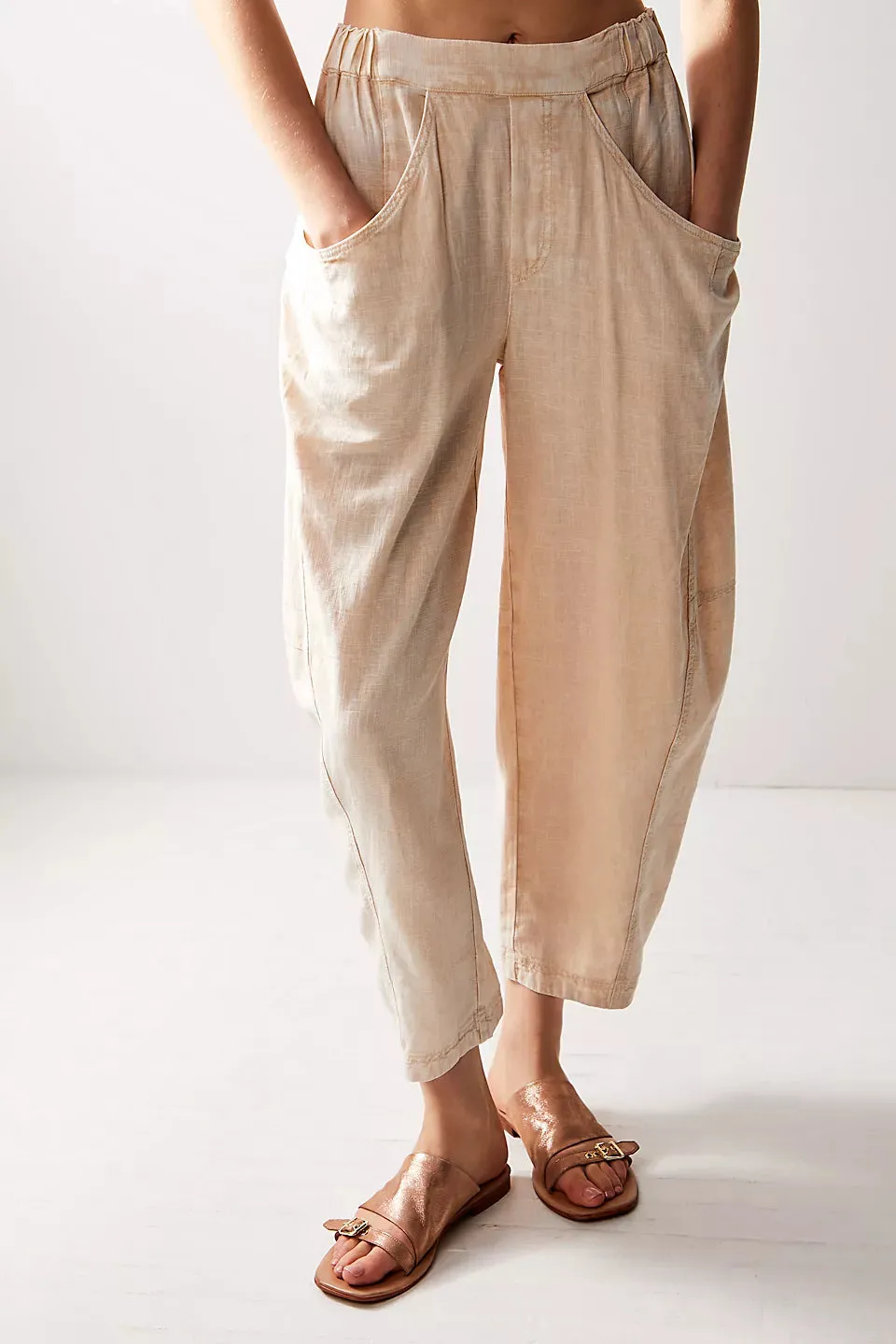 Free People Mila Minimal Flat- Rose Gold