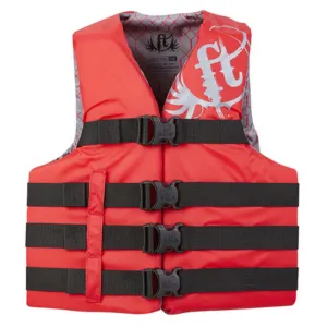 Full Throttle Adult Life Jacket Nylon S-M-Red