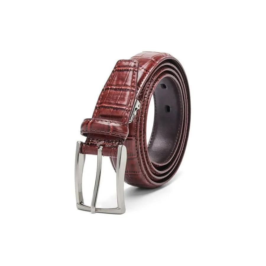 GatorLuxe Exotic Pin Buckle Leather Belt