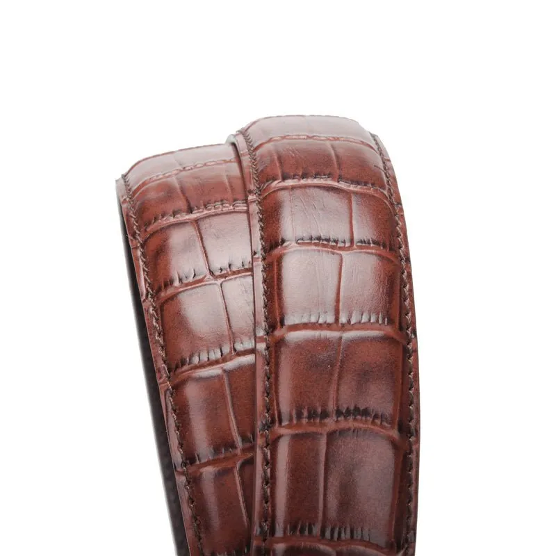 GatorLuxe Exotic Pin Buckle Leather Belt