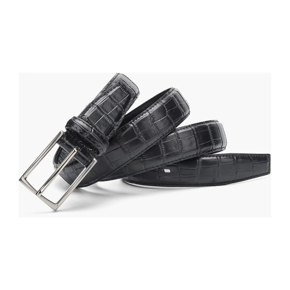 GatorLuxe Exotic Pin Buckle Leather Belt