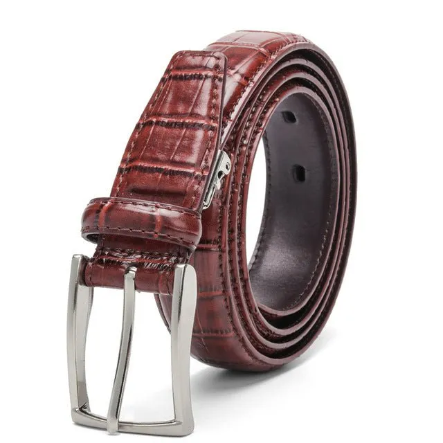GatorLuxe Exotic Pin Buckle Leather Belt