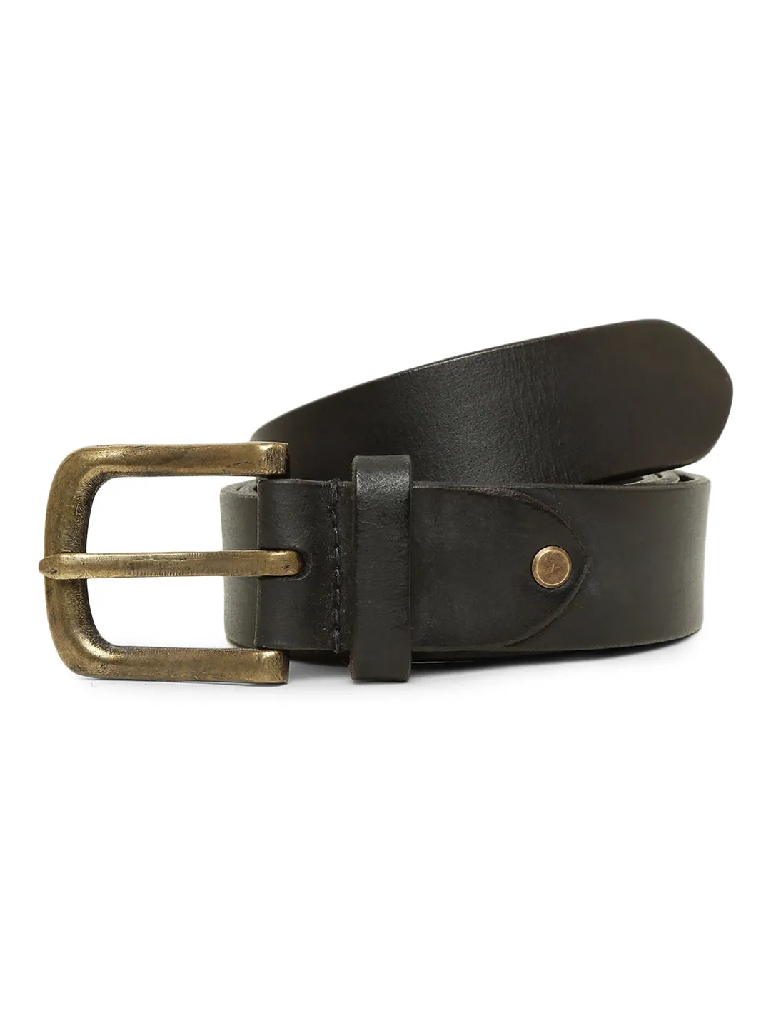 Genuine Black Plain Mens Leather Belt By Art N Vintage