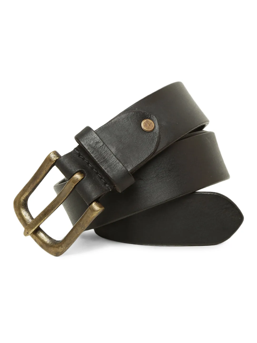 Genuine Black Plain Mens Leather Belt By Art N Vintage