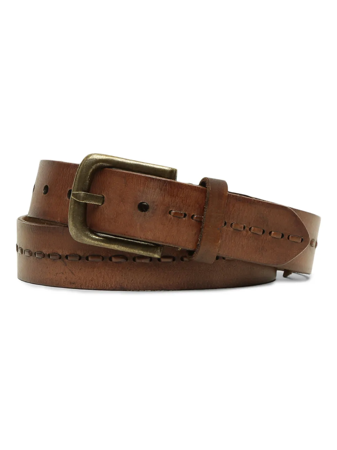 Genuine Tan Leather Crafted Men's Belt By Art N Vintage