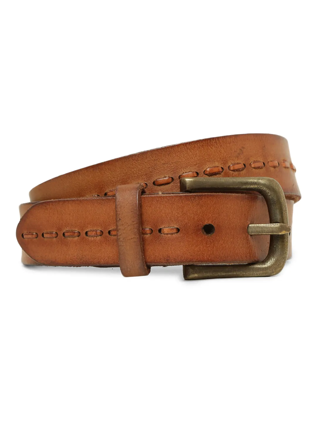 Genuine Tan Leather Crafted Men's Belt By Art N Vintage