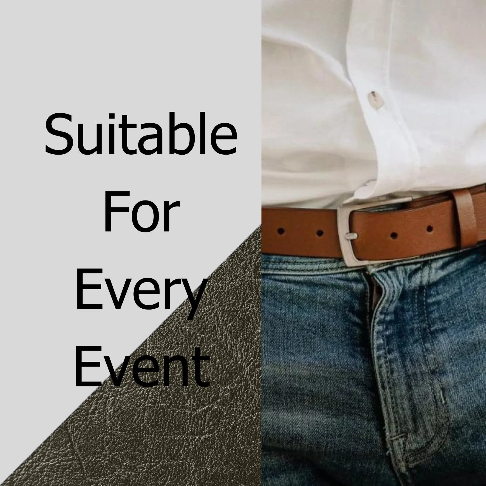 Genuine Tan Leather Crafted Men's Belt By Art N Vintage