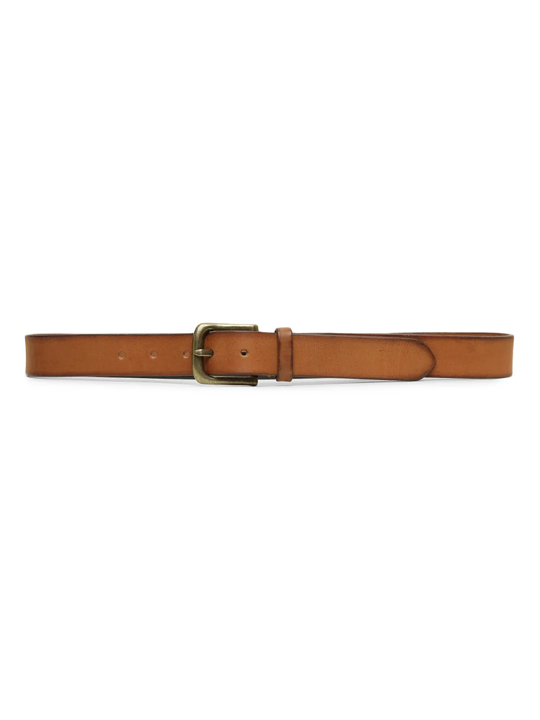Genuine Tan Plain Mens Leather Belt By Art N Vintage
