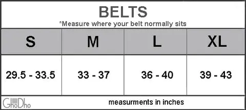 GhoDho- Belt (Jet)
