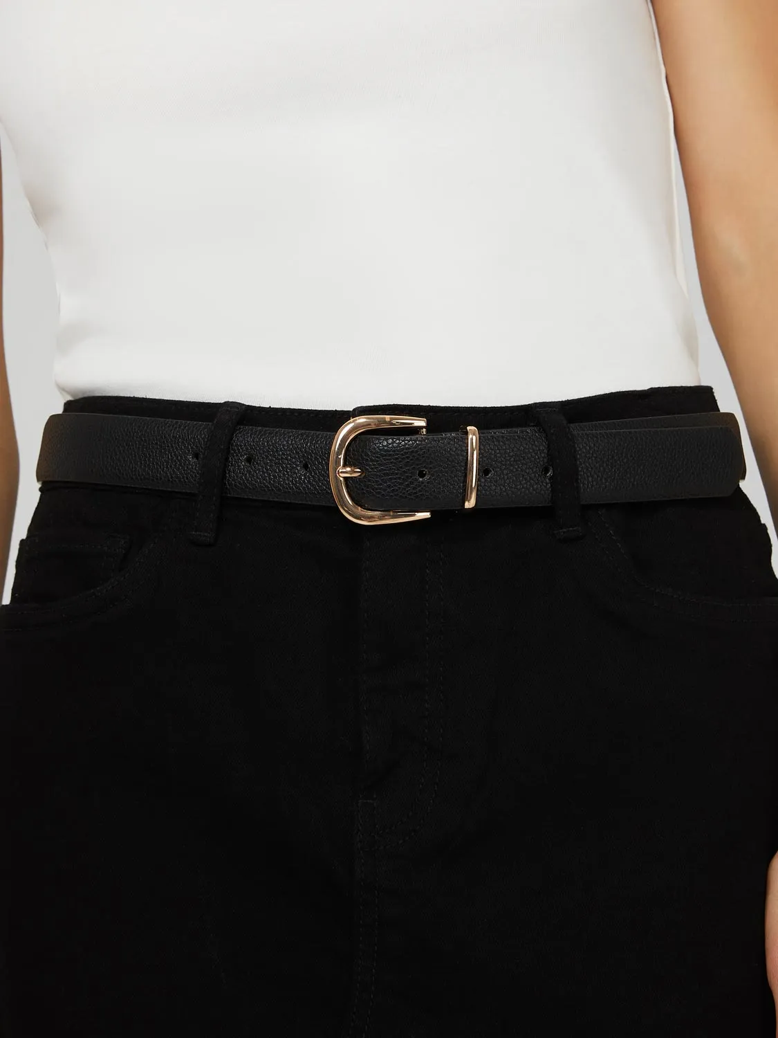 Gold Circle Buckle Belt