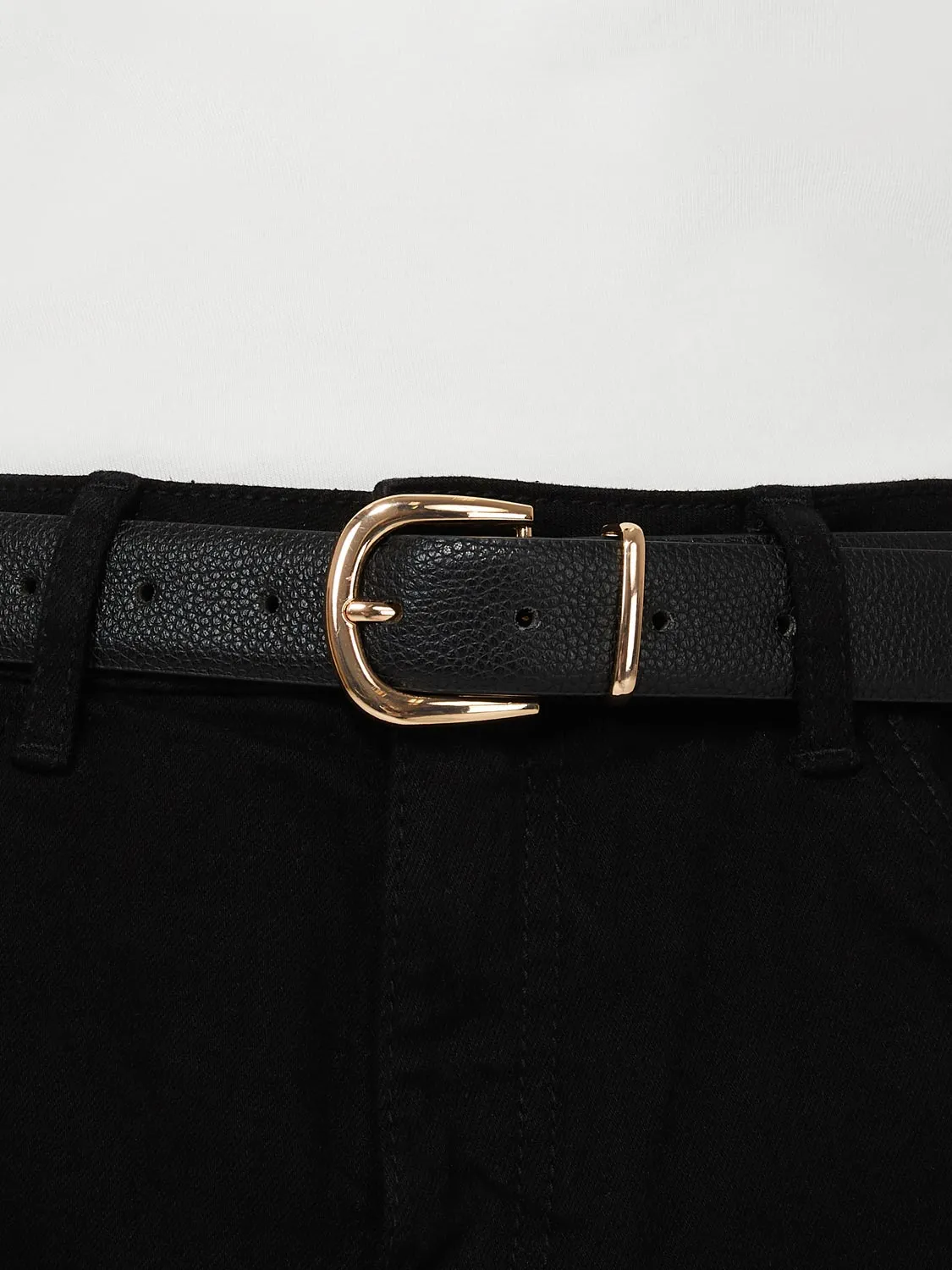 Gold Circle Buckle Belt