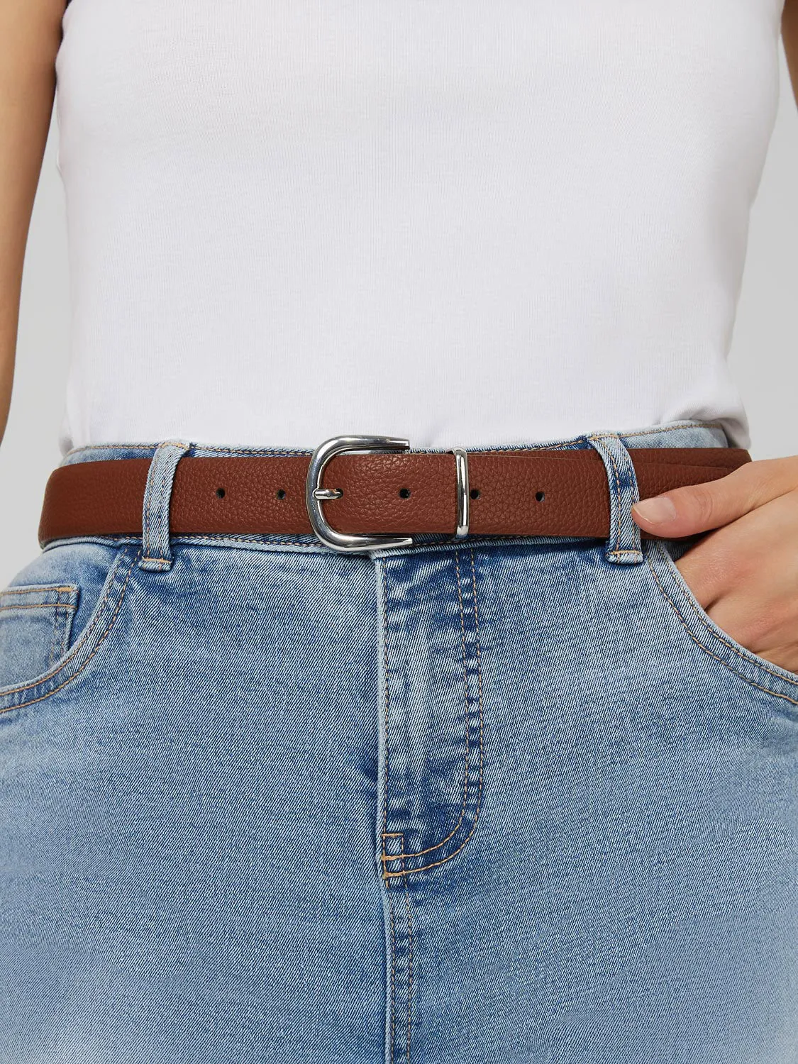 Gold Circle Buckle Belt