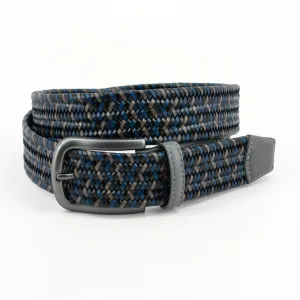 Italian Stretch Thin Strand Braided Leather Belt