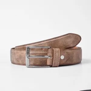 L&L Men's Ignacio Texture Design Leather Belt