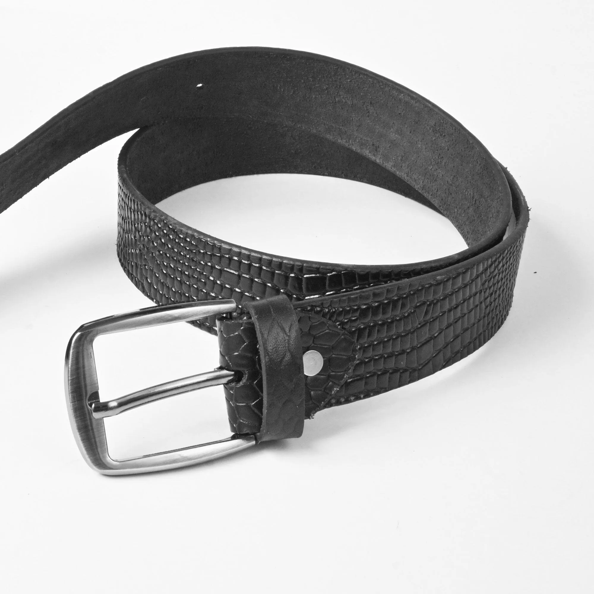 L&L Men's Texture Design Genuine Leather Belt